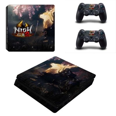 Nioh 2 decal skin for PS4 Slim Console and two controllers Nioh 2 decal skin for PS4 Slim Console and two controllers