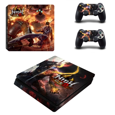 Nioh 2 decal skin for PS4 Slim Console and two controllers Nioh 2 decal skin for PS4 Slim Console and two controllers