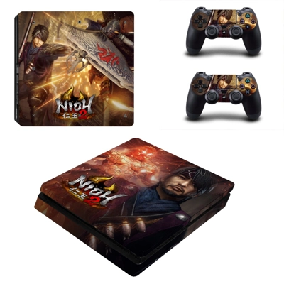 Nioh 2 decal skin for PS4 Slim Console and two controllers Nioh 2 decal skin for PS4 Slim Console and two controllers