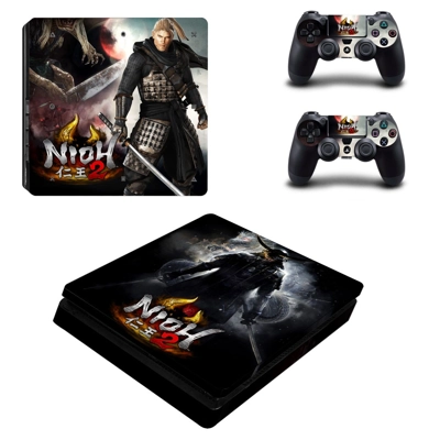 Nioh 2 decal skin for PS4 Slim Console and two controllers Nioh 2 decal skin for PS4 Slim Console and two controllers
