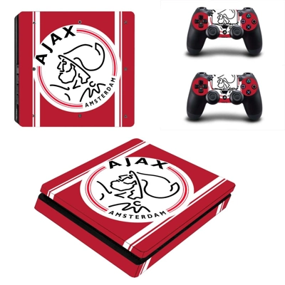 AFC Ajax decal skin for PS4 Slim Console and two controllers AFC Ajax decal skin for PS4 Slim Console and two controllers