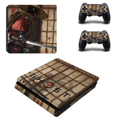 Ghost of Tsushima decal skin for PS4 Slim Console and two .. Ghost of Tsushima decal skin for PS4 Slim Console and two ..