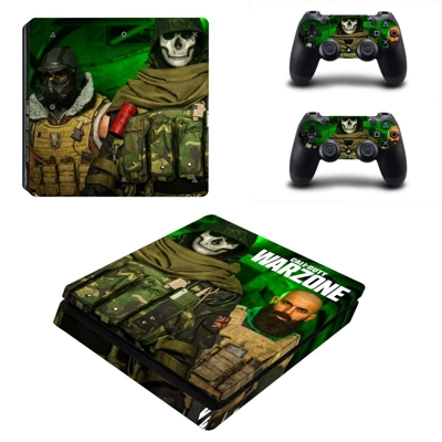 COD Warzone decal skin for PS4 Slim Console and two contro.. COD Warzone decal skin for PS4 Slim Console and two contro..