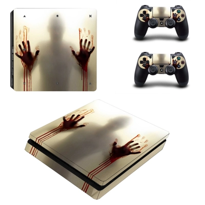 Walking dead decal skin for PS4 Slim Console and two controllers