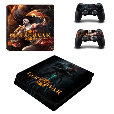 God of war decal skin for PS4 Slim Console and two controllers