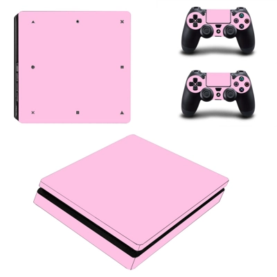 One Color decal skin for PS4 Slim Console and two controll..
