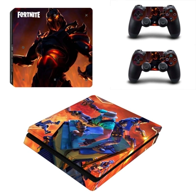 Fortnite decal skin for PS4 Slim Console and two controllers