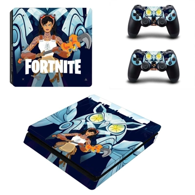 Fortnite decal skin for PS4 Slim Console and two controllers