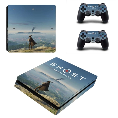 Ghost of Tsushima decal skin for PS4 Slim Console and two ..