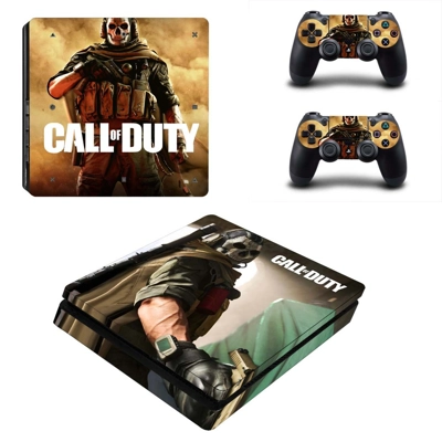 Call of Duty decal skin for PS4 Slim Console and two contr..