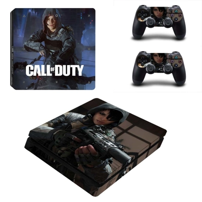 Call of Duty decal skin for PS4 Slim Console and two controllers