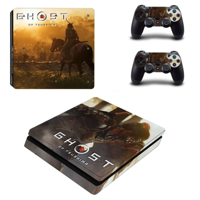 Ghost of Tsushima decal skin for PS4 Slim Console and two ..