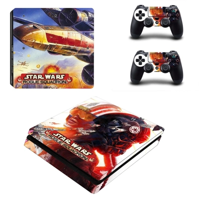 Star wars Rogue Squadron decal skin for PS4 Slim Console and two controllers