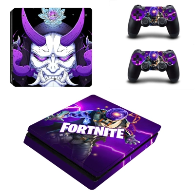 Fortnite decal skin for PS4 Slim Console and two controllers
