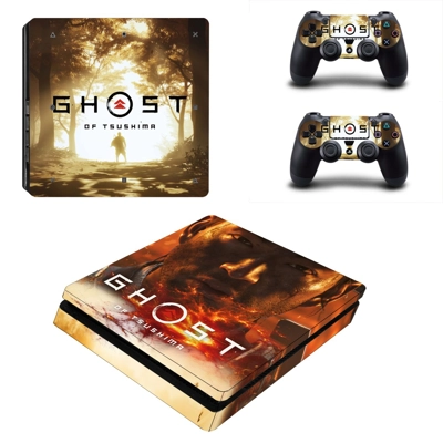 Ghost of Tsushima decal skin for PS4 Slim Console and two ..