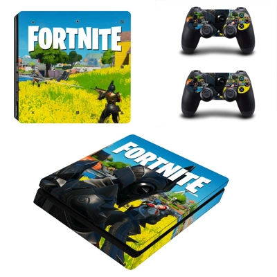Fortnite decal skin for PS4 Slim Console and two controllers