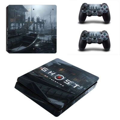 Soul of Tsushima decal skin for PS4 Slim Console and two controllers
