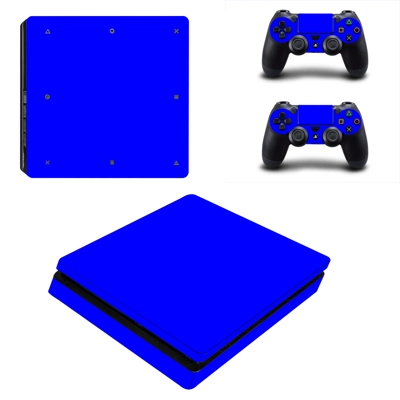 Solid color decal skin for PS4 Slim Console and two contro..