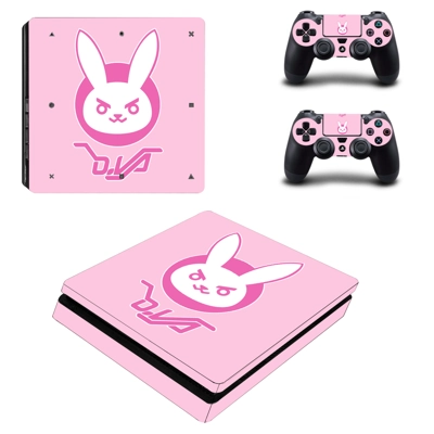 Overwatch decal skin for PS4 Slim Console and two controllers