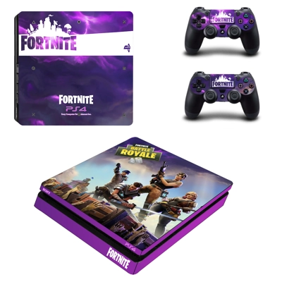 Battle royale decal skin for PS4 Slim Console and two cont..