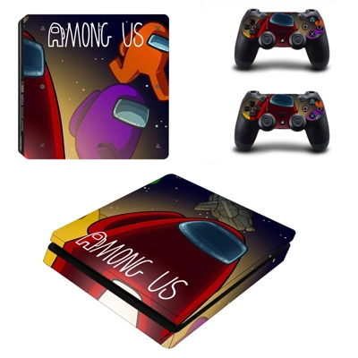 Among us decal skin for PS4 Slim Console and two controllers