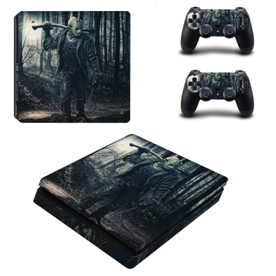 Friday 13 th decal skin for PS4 Slim Console and two contr..