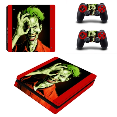 Joker decal skin for PS4 Slim Console and two controllers