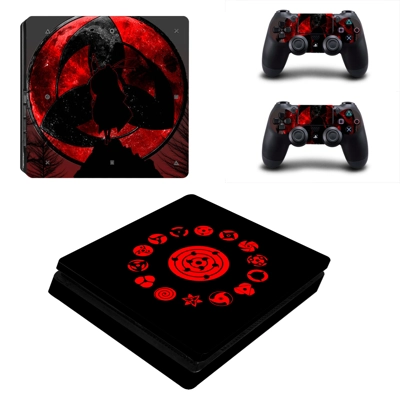 Naruto decal skin for PS4 Slim Console and two controllers