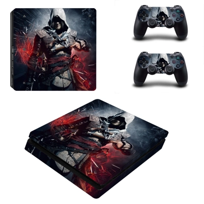 Assassin's Creed decal skin for PS4 Slim Console and two controllers