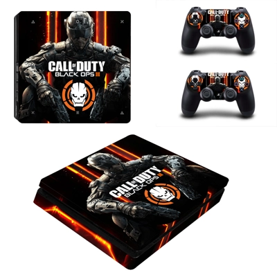 Black ops 3 decal skin for PS4 Slim Console and two contro..