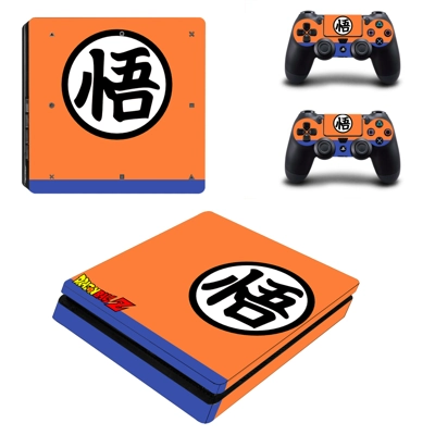 Dragon Ball Z decal skin for PS4 Slim Console and two cont..