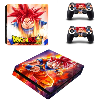 Dragon Ball decal skin for PS4 Slim Console and two contro..
