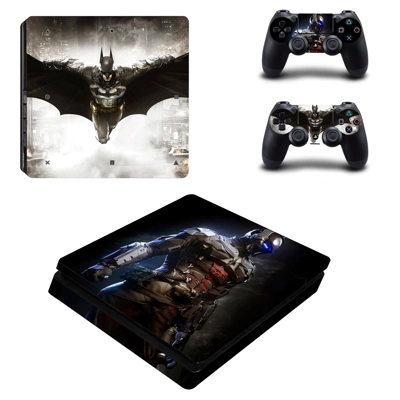 Batman decal skin for PS4 Slim Console and two controllers