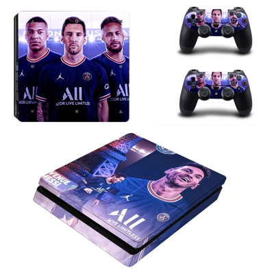 Messi decal skin for PS4 Slim Console and two controllers