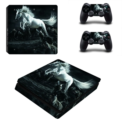 Horse decal skin for PS4 Slim Console and two controllers