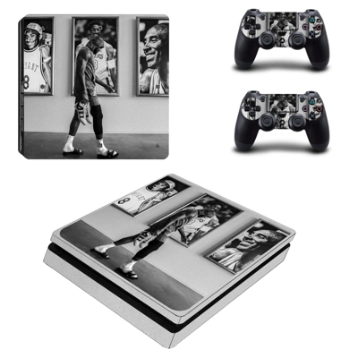 Basketball decal skin for PS4 Slim Console and two control..