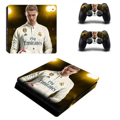 Real Madrid decal skin for PS4 Slim Console and two contro..