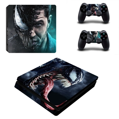 Venom decal skin for PS4 Slim Console and two controllers