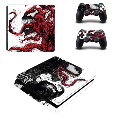 Venom decal skin for PS4 Slim Console and two controllers