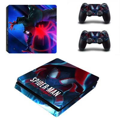 Spiderman decal skin for PS4 Slim Console and two controllers