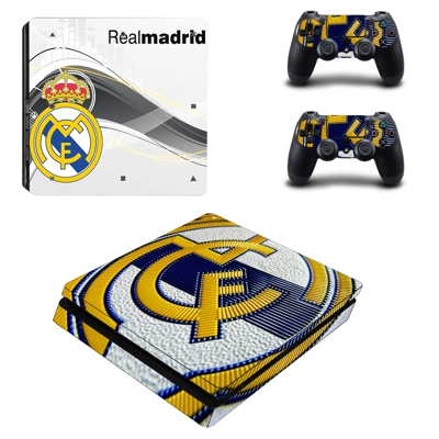 Real Madrid decal skin for PS4 Slim Console and two controllers