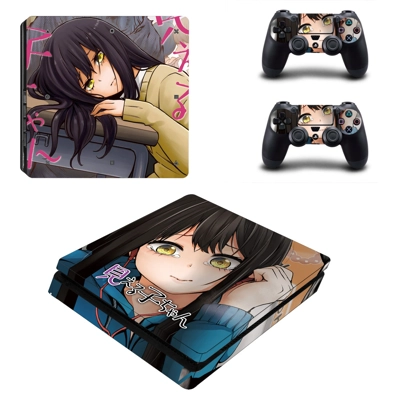 Visible Girl decal skin for PS4 Slim Console and two controllers