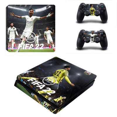 FIFA 22 decal skin for PS4 Slim Console and two controllers