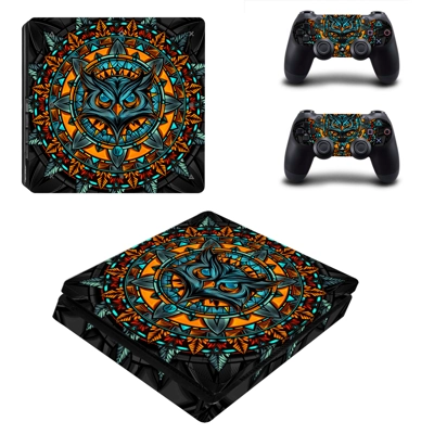 Eagle Mandala decal skin for PS4 Slim Console and two controllers
