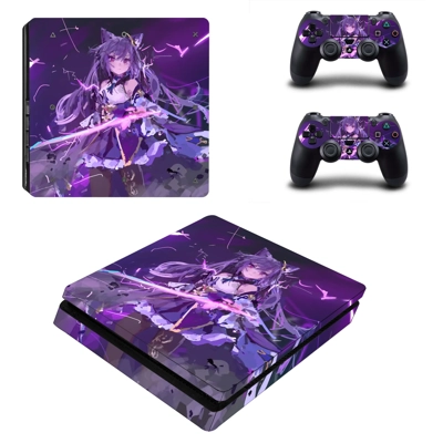 Genshin Impact decal skin for PS4 Slim Console and two controllers