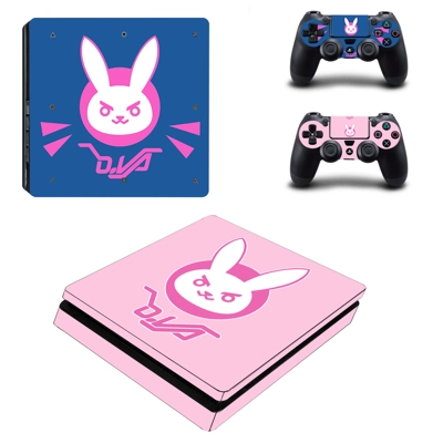 Overwatch decal skin for PS4 Slim Console and two controll..