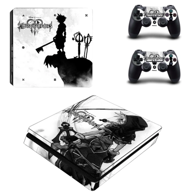 Kindom Hearts decal skin for PS4 Slim Console and two controllers