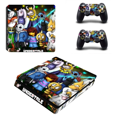Undertale decal skin for PS4 Slim Console and two controll.. Undertale decal skin for PS4 Slim Console and two controll..
