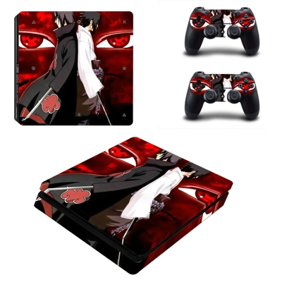 Naruto decal skin for PS4 Slim Console and two controllers