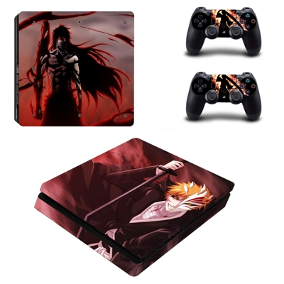 Naruto decal skin for PS4 Slim Console and two controllers